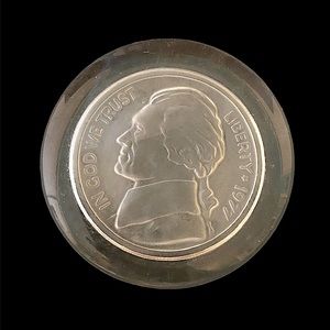 Vintage Collectors Lenox Thomas Jefferson 1977 Glass Paper Weight
